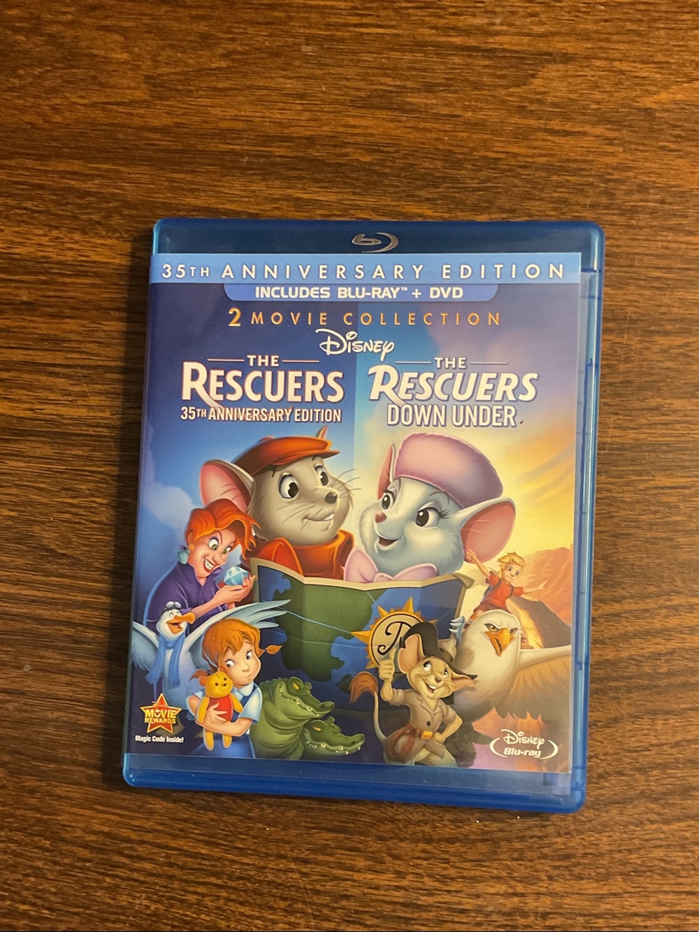 Disney The Rescuers / The Rescuers Down Under Blu-ray + DVD see pics